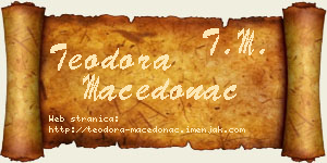 Teodora Macedonac vizit kartica